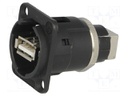 Adapter; USB A socket-front,USB B socket-back; EH; USB 2.0