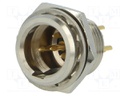 Socket; XLR mini; male; PIN: 4; soldering; 5A; 0.5mm2