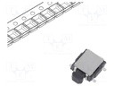 Microswitch TACT; SPST; Pos: 2; 0.05A/12VDC; SMD; none; 1.77N; black
