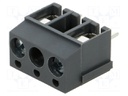 PCB terminal block; angled 90°; 10mm; ways: 2; on PCBs; 0.5÷1.5mm2