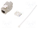 Socket; RJ45; PIN: 8; Cat: 6a; shielded,Keystone; Layout: 8p8c; IDC