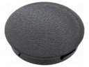 Accessories: stopper; H: 6.4mm; push-in,snap-fastener; black