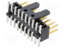 Connector: pin strips; male; PIN: 20; 1.27mm; gold-plated; SMT; reel