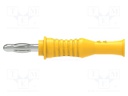 Connector: 4mm banana; plug; 36A; 30VAC; 60VDC; yellow