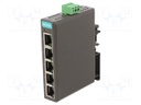 Switch Ethernet; unmanaged; Number of ports: 5; 12÷48VDC; DIN