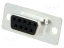 D-Sub; PIN: 9; socket; female; stamped and formed contacts; THT