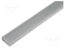 Profiles for LED modules; mat; surface; L: 1m; aluminium