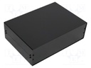 Enclosure: with panel; X: 367mm; Y: 300mm; Z: 134mm; aluminium; black