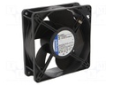 Fan: EC; axial; 230VAC; 119x119x38mm; 160m3/h; 39dBA; ball bearing