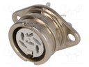 Socket; DIN; female; PIN: 6; Layout: 240°; soldering; 34V; 2A; 10mΩ