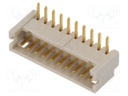 Socket; wire-board; male; DF13; 1.25mm; PIN: 10; THT; on PCBs