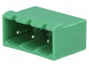 Pluggable terminal block; 5.08mm; ways: 3; straight; socket; male