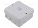 Enclosure: junction box; IP55; with membrane cable glands; grey