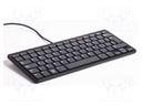 Keyboard; USB A-USB B micro cable,keypad; Colour: black-gray
