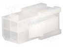 Plug; wire-wire; male; Mini-Fit Jr; 4.2mm; PIN: 4; w/o contacts