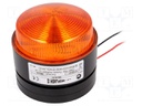 Signaller: lighting; flashing light; orange; Series: X80; 20÷72VAC