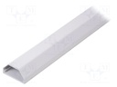 Closed cable trunkings; white; L: 1.1m; W: 50mm; H: 26mm