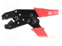 Tool: for crimping; non-insulated terminals angeled 90°