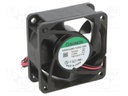 Fan: DC; axial; 24VDC; 60x60x25mm; 53.28m3/h; 40.7dBA; ball; 7000rpm