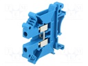 Splice terminal: rail; 0.2÷4mm2; ways: 1; terminals: 2; blue; 800V