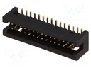 Socket; IDC; male; PIN: 30; straight; SMT; gold flash; 1.27mm