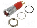 Indicator: LED; recessed; 24÷28VDC; 24÷28VAC; Cutout: Ø14.2mm; IP67
