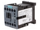 Contactor: 3-pole; NO x3; Auxiliary contacts: NC; 24VDC; 12A; 3RT20