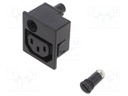 Connector: AC supply; socket; female; 10A; 250VAC; IEC 60320
