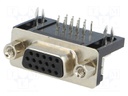 D-Sub HD; PIN: 15; angled; THT