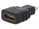Adapter; HDMI socket,HDMI micro plug; Colour: black