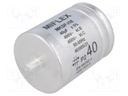 Capacitor: motors, run; 40uF; Ø60x74mm; -40÷85°C; ±5%; 10000h