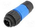 Connector: circular; plug; PIN: 4; male; screw terminal; IP65,IP67