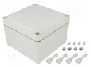 Enclosure: multipurpose; X: 188mm; Y: 188mm; Z: 130mm; FEX; grey; IP54
