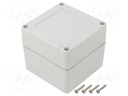 Enclosure: multipurpose; X: 90mm; Y: 90mm; Z: 75mm; ZP; polycarbonate