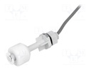 Sensor: liquid level; -55÷130°C; lead 0,5m; Output conf: SPST-NC