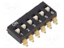 Switch: DIP-SWITCH; Poles number: 6; OFF-ON; 0.025A/24VDC; Pos: 2/6