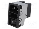 Connector: AC supply; socket; male; 2A; 250VAC; IEC 60320; 4mH