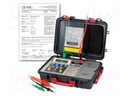 Meter: insulation resistance; LCD; VAC: 30÷600V; VDC: 30÷600V; IP66