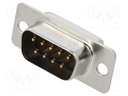 D-Sub; PIN: 9; socket; SD; male; THT; gold-plated