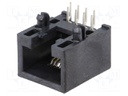 Socket; RJ45; PIN: 8; Cat: 3; low profile; Layout: 8p8c; THT