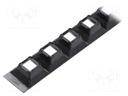 LED lens holder; rectangular; Colour: black; H: 20.2mm