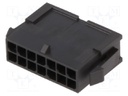 Plug; wire-wire; male; Micro-Fit 3.0; 3mm; PIN: 14; w/o contacts