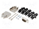 D-Sub; PIN: 9; plug; male; shielded; soldering; for cable; black