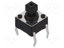 Microswitch TACT; SPST-NO; Pos: 2; 0.05A/12VDC; THT; none; 2.5N