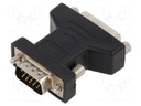 Adapter; D-Sub 15pin plug,DVI-I (24+5) socket,VGA male; black