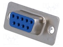 D-Sub; PIN: 9; socket; female; straight; THT; gold-plated