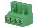 Pluggable terminal block; 5.08mm; ways: 4; straight; plug; female
