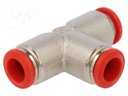 Push-in fitting; T-tap splitter; -0.99÷20bar; 8mm