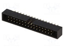 Socket; IDC; male; PIN: 32; straight; THT; gold-plated; 2mm