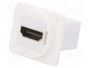 Coupler; HDMI socket,both sides; Case: XLR standard; 19x24mm